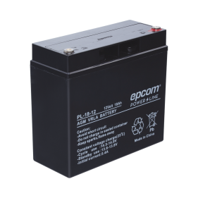 Epcom Powerline PL-18-12 Battery with AGM Technology / VRLA, 12 Vdc, 18 Ah HEX Screw Terminal