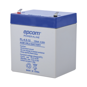 Epcom Powerline PL-4.5-12 Battery with AGM / VRLA Technology, 12 Vdc; 4.5 Ah for Applications in Backup Systems